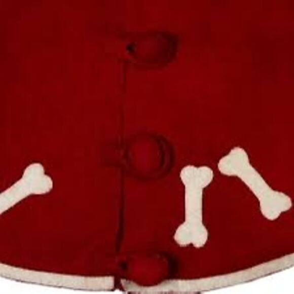 Beautiful Dog Bones Tree Skirt in Hand Felted Wool 60” by Arcadia Home - Picture 2 of 6